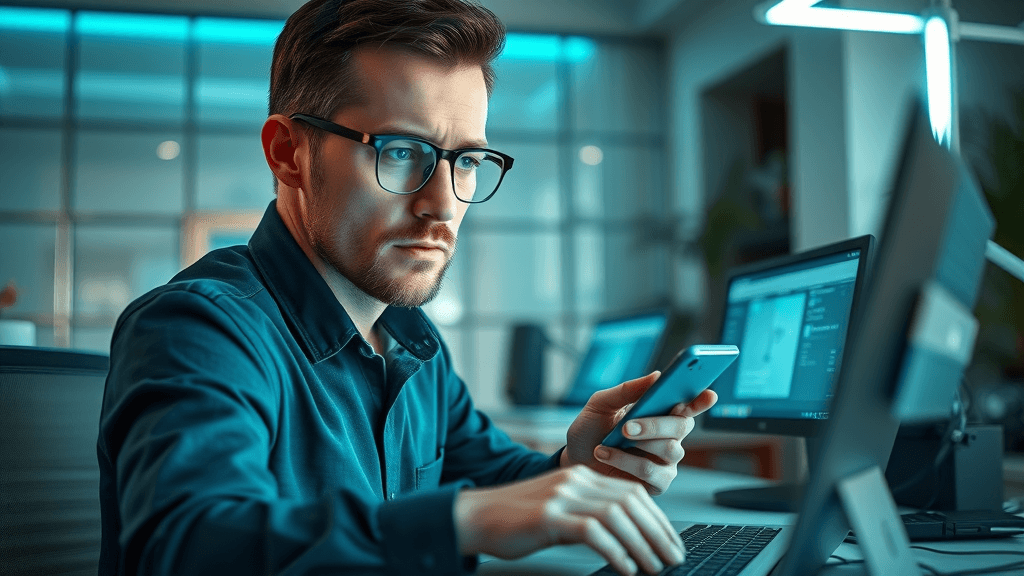 tech-savvy adult securing digital accounts for divorce preparation