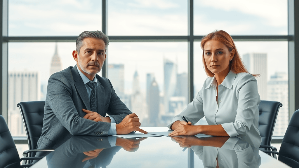 divorce mistakes to avoid modern law office conference table