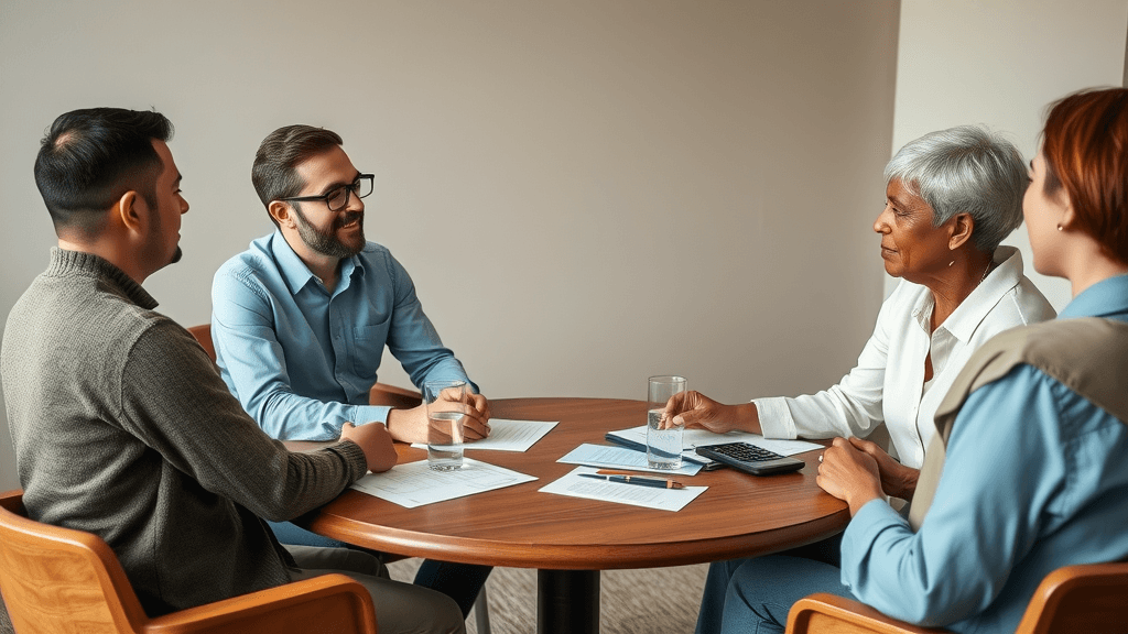 mediator helping spouses negotiate agreement in divorce process steps